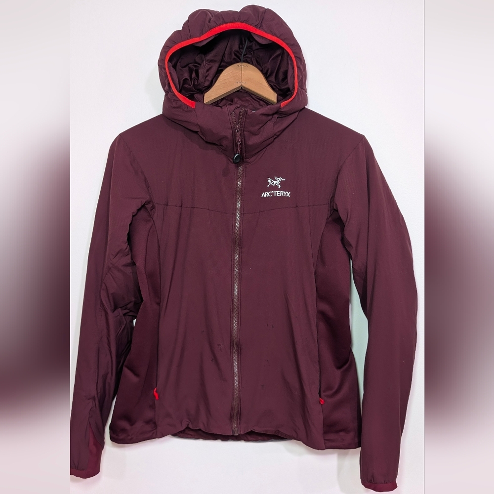Arc'teryx Atom LT Hoody Burgundy Hooded Jacket, Woman's Large
